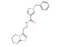 1-benzyl-N-[2-(6,7-dihydro-5H-[1,3]thiazolo[3,2-a]pyrimidin-3-yl)ethyl]-1H-pyrazole-4-carboxamide
