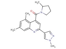 5,7-dimethyl-2-(1-methyl-1H-pyrazol-4-yl)-4-[(2-methylpyrrolidin-1-yl)carbonyl]quinoline