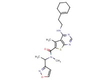 4-{[2-(1-cyclohexen-1-yl)ethyl]amino}-N-[1-(3-isoxazolyl)ethyl]-N,5-dimethylthieno[2,3-d]pyrimidine-6-carboxamide
