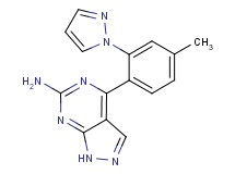 4-[4-methyl-2-(1H-pyrazol-1-yl)phenyl]-1H-pyrazolo[3,4-d]pyrimidin-6-amine