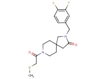2-(3,4-difluorobenzyl)-8-[(methylthio)acetyl]-2,8-diazaspiro[4.5]decan-3-one