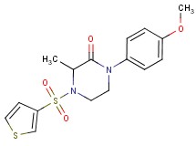 1-(4-methoxyphenyl)-3-methyl-4-(3-thienylsulfonyl)-2-piperazinone