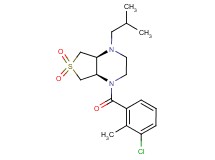 (4aS*,7aR*)-1-(3-chloro-2-methylbenzoyl)-4-isobutyloctahydrothieno[3,4-b]pyrazine 6,6-dioxide