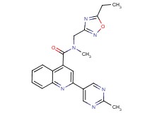N-[(5-ethyl-1,2,4-oxadiazol-3-yl)methyl]-N-methyl-2-(2-methyl-5-pyrimidinyl)-4-quinolinecarboxamide