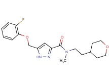 5-[(2-fluorophenoxy)methyl]-N-methyl-N-[2-(tetrahydro-2H-pyran-4-yl)ethyl]-1H-pyrazole-3-carboxamide