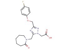 {3-[(4-fluorophenoxy)methyl]-5-[(2-oxoazepan-1-yl)methyl]-1H-1,2,4-triazol-1-yl}acetic acid