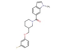 6-({3-[(3-fluorophenoxy)methyl]-1-piperidinyl}carbonyl)-1-methyl-1H-indole