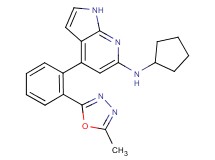 N-cyclopentyl-4-[2-(5-methyl-1,3,4-oxadiazol-2-yl)phenyl]-1H-pyrrolo[2,3-b]pyridin-6-amine