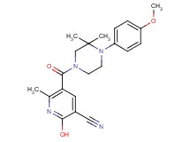 2-hydroxy-5-{[4-(4-methoxyphenyl)-3,3-dimethyl-1-piperazinyl]carbonyl}-6-methylnicotinonitrile