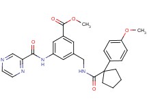 methyl 3-[({[1-(4-methoxyphenyl)cyclopentyl]carbonyl}amino)methyl]-5-[(2-pyrazinylcarbonyl)amino]benzoate