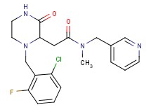 2-[1-(2-chloro-6-fluorobenzyl)-3-oxo-2-piperazinyl]-N-methyl-N-(3-pyridinylmethyl)acetamide