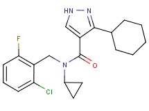 N-(2-chloro-6-fluorobenzyl)-3-cyclohexyl-N-cyclopropyl-1H-pyrazole-4-carboxamide