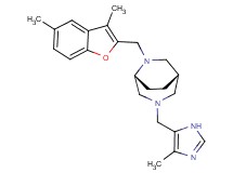 (1S*,5R*)-6-[(3,5-dimethyl-1-benzofuran-2-yl)methyl]-3-[(4-methyl-1H-imidazol-5-yl)methyl]-3,6-diazabicyclo[3.2.2]nonane