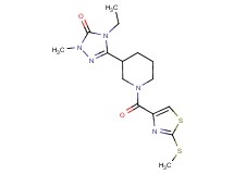 4-ethyl-2-methyl-5-(1-{[2-(methylthio)-1,3-thiazol-4-yl]carbonyl}piperidin-3-yl)-2,4-dihydro-3H-1,2,4-triazol-3-one