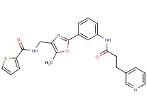 N-{[5-methyl-2-(3-{[3-(3-pyridinyl)propanoyl]amino}phenyl)-1,3-oxazol-4-yl]methyl}-2-thiophenecarboxamide