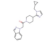 1-(2-{4-[1-(cyclopropylmethyl)-1H-imidazol-2-yl]piperidin-1-yl}-2-oxoethyl)-1H-indazole