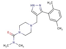 4-{[3-(2,5-dimethylphenyl)-1H-pyrazol-4-yl]methyl}-N,N-dimethylpiperazine-1-carboxamide