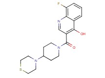 8-fluoro-3-{[4-(4-thiomorpholinyl)-1-piperidinyl]carbonyl}-4-quinolinol