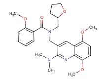N-{[2-(dimethylamino)-5,8-dimethoxy-3-quinolinyl]methyl}-2-methoxy-N-(tetrahydro-2-furanylmethyl)benzamide
