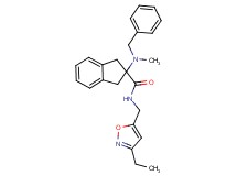 2-[benzyl(methyl)amino]-N-[(3-ethyl-5-isoxazolyl)methyl]-2-indanecarboxamide