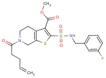 methyl 2-{[(3-fluorobenzyl)amino]sulfonyl}-6-(4-pentenoyl)-4,5,6,7-tetrahydrothieno[2,3-c]pyridine-3-carboxylate
