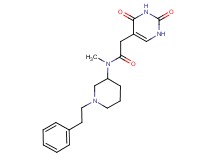 2-(2,4-dioxo-1,2,3,4-tetrahydro-5-pyrimidinyl)-N-methyl-N-[1-(2-phenylethyl)-3-piperidinyl]acetamide