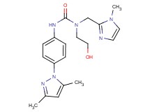 N'-[4-(3,5-dimethyl-1H-pyrazol-1-yl)phenyl]-N-(2-hydroxyethyl)-N-[(1-methyl-1H-imidazol-2-yl)methyl]urea