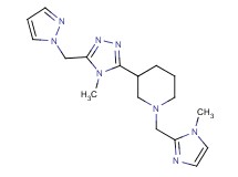 1-[(1-methyl-1H-imidazol-2-yl)methyl]-3-[4-methyl-5-(1H-pyrazol-1-ylmethyl)-4H-1,2,4-triazol-3-yl]piperidine