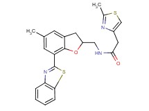 N-{[7-(1,3-benzothiazol-2-yl)-5-methyl-2,3-dihydro-1-benzofuran-2-yl]methyl}-2-(2-methyl-1,3-thiazol-4-yl)acetamide
