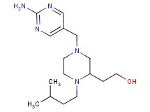 2-[4-[(2-amino-5-pyrimidinyl)methyl]-1-(3-methylbutyl)-2-piperazinyl]ethanol
