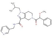 1-isobutyl-5-[methoxy(phenyl)acetyl]-N-(3-pyridinylmethyl)-4,5,6,7-tetrahydro-1H-pyrazolo[4,3-c]pyridine-3-carboxamide