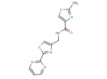 2-methyl-N-[(2-pyrimidin-2-yl-1,3-thiazol-4-yl)methyl]-1,3-thiazole-4-carboxamide