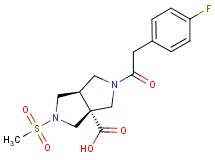 (3aR*,6aR*)-2-[(4-fluorophenyl)acetyl]-5-(methylsulfonyl)hexahydropyrrolo[3,4-c]pyrrole-3a(1H)-carboxylic acid