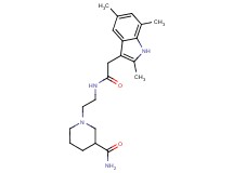 1-(2-{[(2,5,7-trimethyl-1H-indol-3-yl)acetyl]amino}ethyl)-3-piperidinecarboxamide
