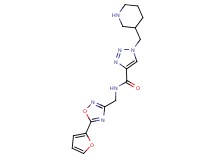 N-{[5-(2-furyl)-1,2,4-oxadiazol-3-yl]methyl}-1-(piperidin-3-ylmethyl)-1H-1,2,3-triazole-4-carboxamide