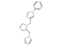 1-phenyl-4-{[2-(1H-pyrazol-1-ylmethyl)-1-pyrrolidinyl]methyl}-1H-1,2,3-triazole