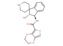 N-[(2R*,3R*)-2-hydroxy-2,3-dihydrospiro[indene-1,4'-piperidin]-3-yl]-2,3-dihydrothieno[3,4-b][1,4]dioxine-5-carboxamide