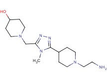 1-({5-[1-(2-aminoethyl)piperidin-4-yl]-4-methyl-4H-1,2,4-triazol-3-yl}methyl)piperidin-4-ol
