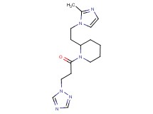2-[2-(2-methyl-1H-imidazol-1-yl)ethyl]-1-[3-(1H-1,2,4-triazol-1-yl)propanoyl]piperidine