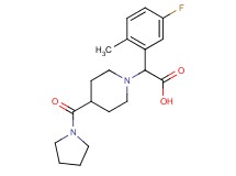 (5-fluoro-2-methylphenyl)[4-(pyrrolidin-1-ylcarbonyl)piperidin-1-yl]acetic acid