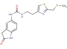 N-(2-{2-[(methylthio)methyl]-1,3-thiazol-4-yl}ethyl)-N'-(2-oxo-2,3-dihydro-1H-indol-5-yl)urea