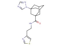 N-[2-(1,3-thiazol-4-yl)ethyl]-3-(1H-1,2,4-triazol-1-yl)-1-adamantanecarboxamide