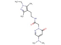 2-[4-(dimethylamino)-6-oxo-1(6H)-pyridazinyl]-N-[2-(1-ethyl-3,5-dimethyl-1H-pyrazol-4-yl)ethyl]acetamide