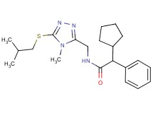 2-cyclopentyl-N-{[5-(isobutylthio)-4-methyl-4H-1,2,4-triazol-3-yl]methyl}-2-phenylacetamide