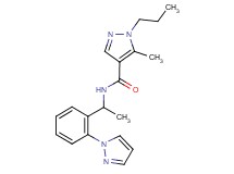 5-methyl-1-propyl-N-{1-[2-(1H-pyrazol-1-yl)phenyl]ethyl}-1H-pyrazole-4-carboxamide