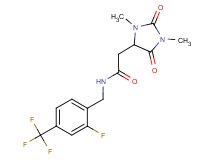2-(1,3-dimethyl-2,5-dioxoimidazolidin-4-yl)-N-[2-fluoro-4-(trifluoromethyl)benzyl]acetamide