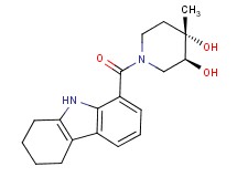 (3S*,4S*)-4-methyl-1-(2,3,4,9-tetrahydro-1H-carbazol-8-ylcarbonyl)piperidine-3,4-diol