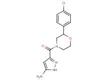3-{[2-(4-chlorophenyl)morpholin-4-yl]carbonyl}-1H-pyrazol-5-amine