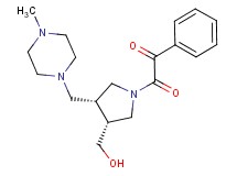 2-{(3R*,4R*)-3-(hydroxymethyl)-4-[(4-methylpiperazin-1-yl)methyl]pyrrolidin-1-yl}-2-oxo-1-phenylethanone