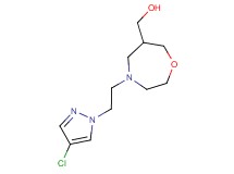 {4-[2-(4-chloro-1H-pyrazol-1-yl)ethyl]-1,4-oxazepan-6-yl}methanol